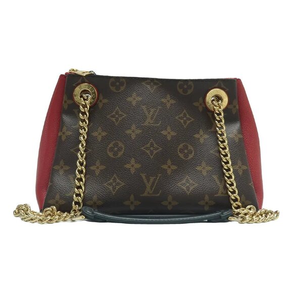 Louis Vuitton Surene BB Brown&Red Monogram Canvas Shoulder Bag 1168-052825